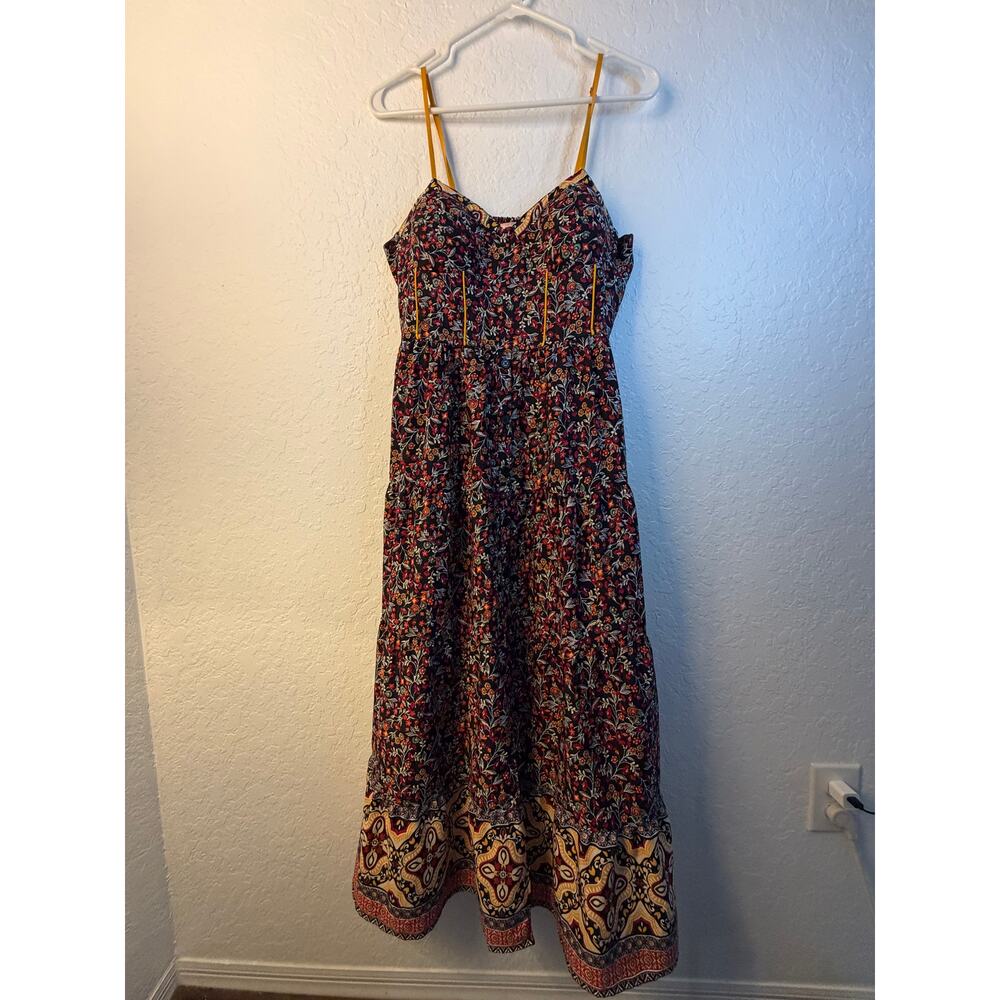 B.O.G Collective Black Multi Floral Paisley Maxi Dress Size L
